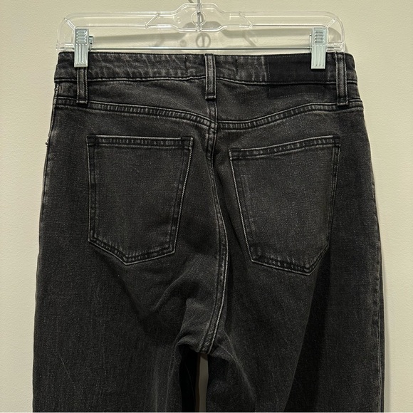 Abercrombie and Fitch The Mom High Rise Black Womens Size 27 Dark Straight Leg - Picture 6 of 16